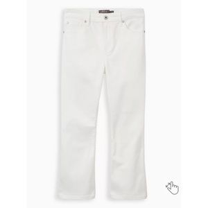 NEW Torrid 24 Crop Mid Rise Flare Jean - Super Soft White